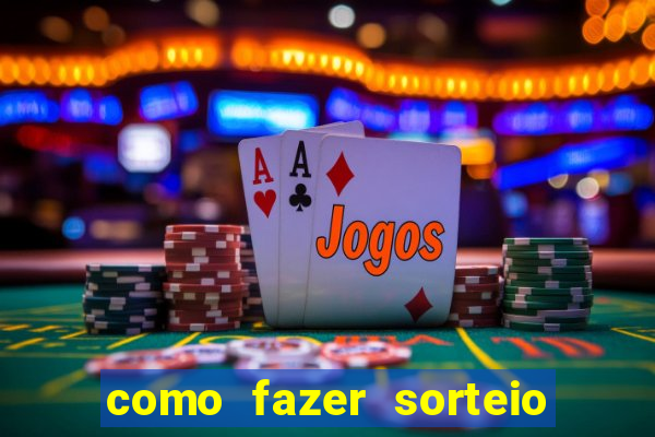 como fazer sorteio de cores online